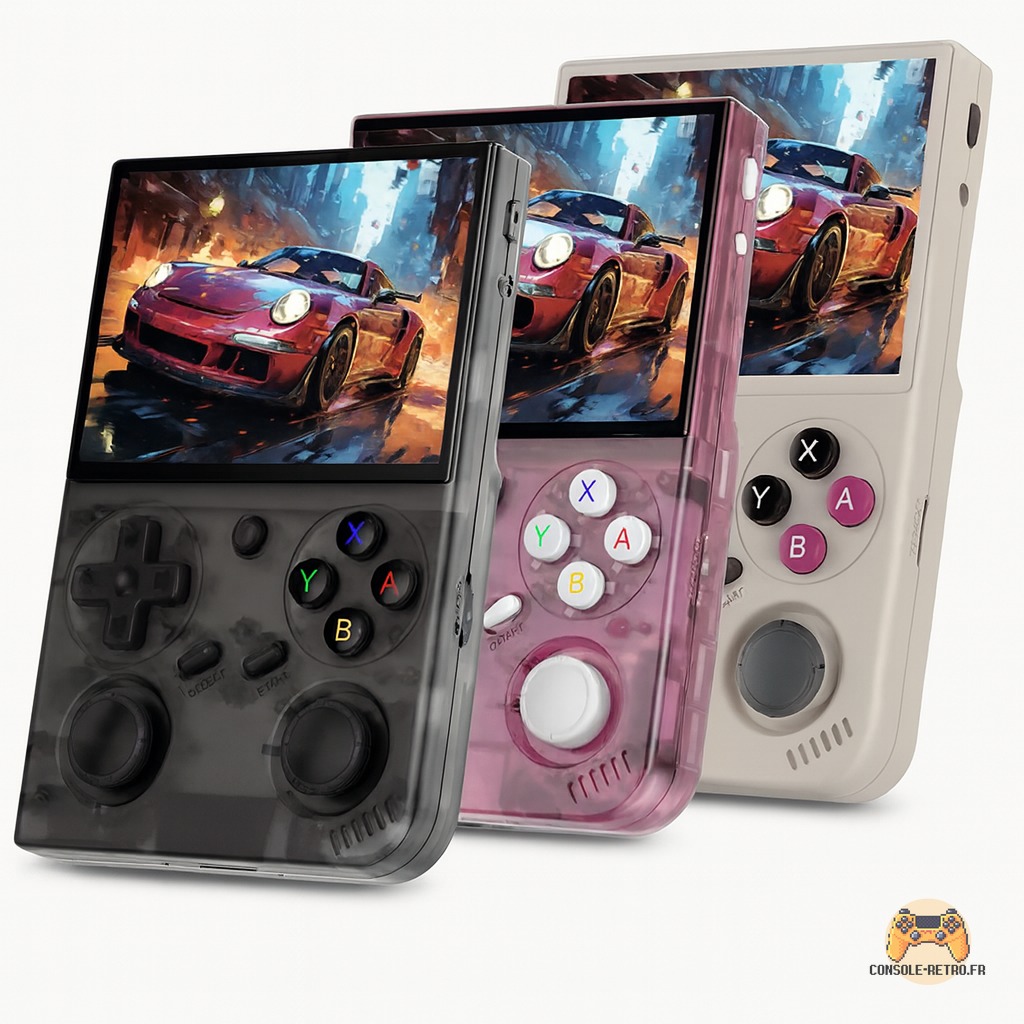 BATLEXP G350 Console de jeu rétro système Linux RK3326 portable 64G