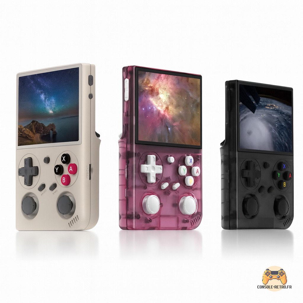 BATLEXP G350 Console de jeu rétro système Linux RK3326 portable 64G