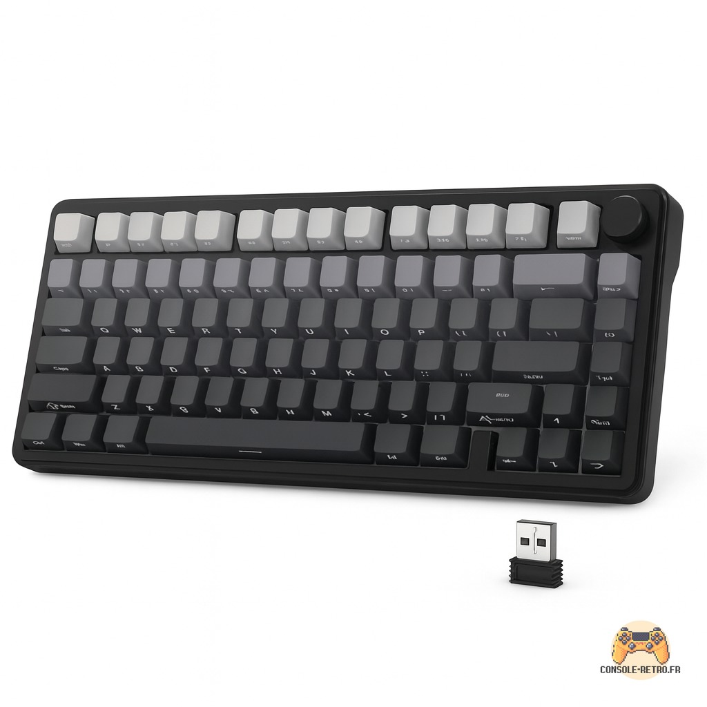 ATTACK SHARK X85 joint tri-mode clavier mécanique 75% avec bouton CNC