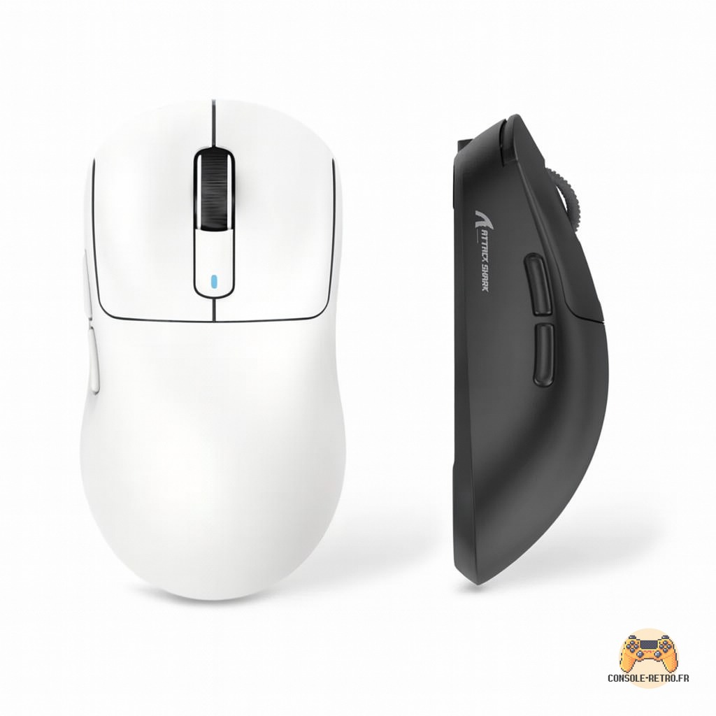 Souris de jeu tri-mode ATTACK SHARK X3, capteur PixArt PAW3395, 26K