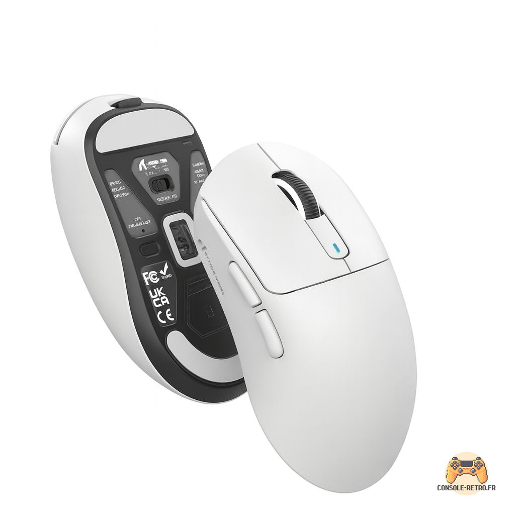 Souris de jeu tri-mode ATTACK SHARK X3, capteur PixArt PAW3395, 26K