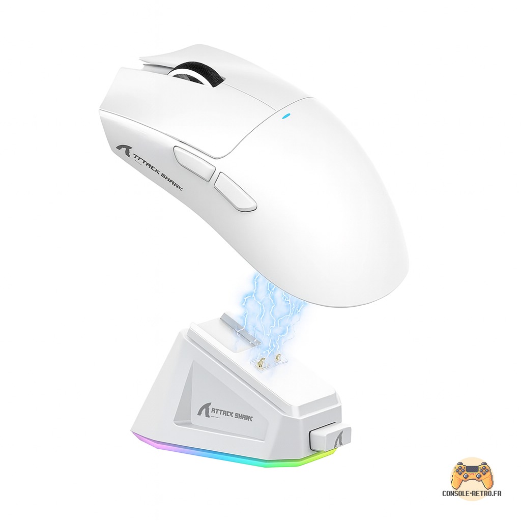 Souris de jeu tri-mode Attack Shark X11 avec station de charge