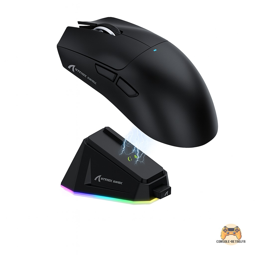 Souris de jeu tri-mode Attack Shark X11 avec station de charge