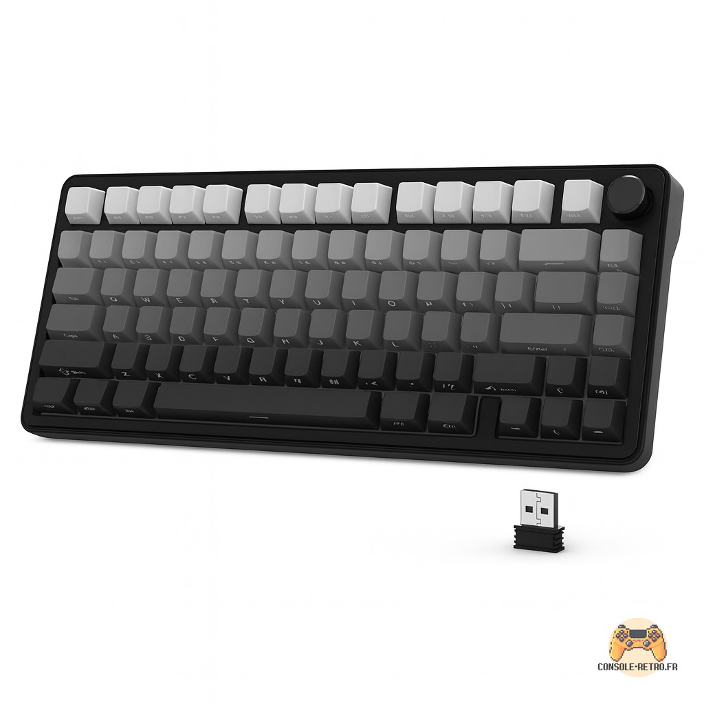 ATTACK SHARK X85 joint tri-mode clavier mécanique 75% avec bouton CNC